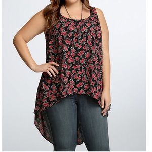 TORRID ROSE PRINT TANK TOP